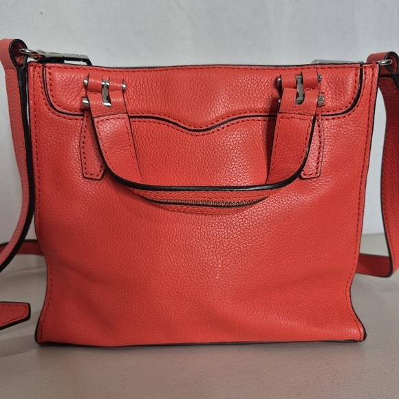 Rebecca Minkoff Leather Mini Blair Tote Crossbody Handbag in Poppy  *No Fringe - Picture 7 of 16